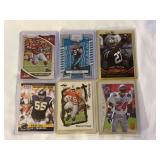 (6) Assorted NFL Football Trading Cards Including Rookie and Draft Picks