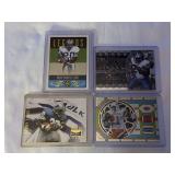 (4) Barry Sanders and Marshall Faulk Football Card Lot