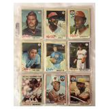 (9) 1978 Topps Baseball Card Set Including Dennis Eckersley, Jim Rice, and Willie McCovey