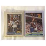 (2) 1992 Topps #362 Shaquille O'Neal Rookie Card and 1992-93 Fleer Ultra #328 Shaquille O'Neal Rookie Card Lot