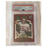 2015 Panini Donruss Classics Joe Montana #241 Career Stat Line Green Parallel PSA 8