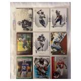 (18) Assorted NFL Football Trading Cards Including LaDainian Tomlinson, Barry Sanders, and Michael Strahan