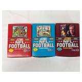 (3) 1990 Score NFL Football Series 1, 1990 Score NFL Football Series 2, and 1991 Score NFL Football Series 1 Wax Box Lot