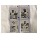 (4) 1968 Topps Deckle Edge Baseball Card Lot - Al Ferrara #30, Curt Flood #28, Luis Aparicio #6, Luis Tiant #7