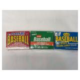 (3) Fleer Baseball Boxes: 1987, 1990 Update, and 1991 Update