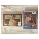 (2) 1955 Topps Eddie Mathews #103 and 1963 Topps Eddie Mathews #275 Baseball Card Lot