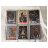 (6) 1992-1995 NBA Basketball Rookie Card Lot - Shaquille O'Neal, David Robinson, Kevin Garnett, Jason Kidd, Calbert Cheaney