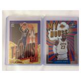 (2) 2021-22 Panini Donruss Optic LeBron James T-Minus #2 and My House #6 Insert Lot