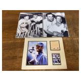 (3) Ken Griffey Jr. 1997 T. Bates Signed Lithograph Display with New York Yankees Photographic Prints