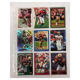 (9) Jerry Rice Football Card Collection