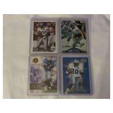 (4) Barry Sanders Detroit Lions Football Card Lot