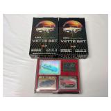 (3) 1991 Vette Set Inaugural Edition Corvette Collector's Cards Two Sealed 36-Count Boxes and Display Case