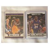 (2) 2012-13 Panini Hoops Kobe Bryant #198 and 2017-18 Panini Hoops Kobe Bryant Career Tribute #298 Lot