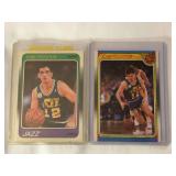 (2) 1988 Fleer John Stockton #115 Rookie Card and 1988 Fleer John Stockton #127 All-Star Team Card