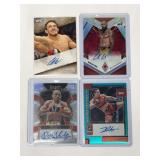 (4) UFC Autograph Trading Cards