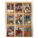 (18) 1987 Topps Baseball Card Collection Including All-Star and Turn Back The Clock Subsets