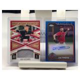 (2) Reid Detmers 2020 Panini Elite Extra Edition First Round Materials Relic 01/49 and 2024 Topps Chrome Autograph 133/150 Lot