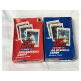 (2) 1991 Impel Line Drive Baseball Cards AAA and AA Sealed Display Boxes Lot
