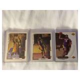 (3) 2000-01 Upper Deck Kobe Bryant MVP #77, MVP #189 Checklist, and Ovation #26