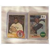 (2) 1963 Topps Juan Marichal #200 and 1968 Topps Willie McCovey #280 Baseball Card Lot