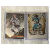 (2) 2022 Panini Limited Joe Burrow #18 and 2023 Panini Zenith Z-Stars Trevor Lawrence #7 Football Card Lot