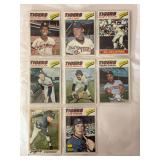 (8) 1977 Topps Detroit Tigers Baseball Card Lot