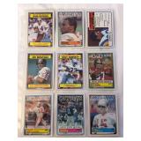 1983 Topps Football (9 Cards) Lot Including Record Breakers Joe Montana, Tony Dorsett, and John Riggins