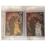 (2) 1997-98 Fleer Rookie Rewind Insert Lot - Kobe Bryant and Allen Iverson