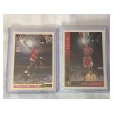 (2) 1992-93 and 1993-94 Upper Deck Michael Jordan Basketball Card Lot #23