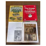 (4) Sports Reference Books: Green Cathedrals, The Image of Their Greatness, Charlton Standard Catalogue of Hockey Cards Excerpt, and America's Great Boxing Cards