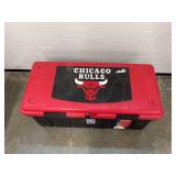 Chicago Bulls NBA Licensed Foot Locker Storage Chest with Assorted Sports Memorabilia