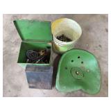 Tractor Seat, Hardware, and Parts Lot