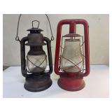 Two Lanterns Including a Shapleigh Hardware Diamond and E F No 20