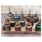 Oil Can Assortment with Advertising Graphics