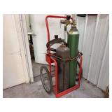 Welding Cart with Oxygen and Fuel Gas Cylinders