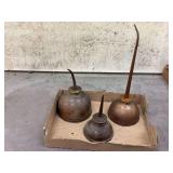 Lot of Three Oil Cans
