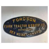 Fordson Farm Tractor & Equip. Co. Sign