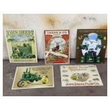 John Deere Advertising Metal Sign Assortment