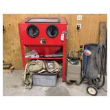 Sandblasting Equipment Assortment: Central Pneumatic Cabinet and ATD Blast Unit