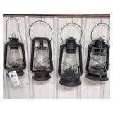 Lot of Four Assorted Kerosene Lanterns