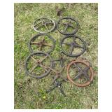 (6) Ford Model T Steering Wheels (3) Steering Wheel Hubs