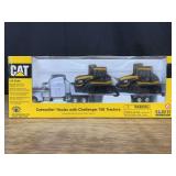 1/64 Caterpillar Semi w/Challenger Tractors NIB Norscot