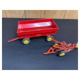(2) 1/16 Tru Scale Plow + Wagon Carter