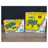 (2) 1/25 John Deere 4430 + Wagon Model Kits NIB Ertl