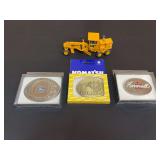 (4) Caterpillar Grader + Belt Buckles