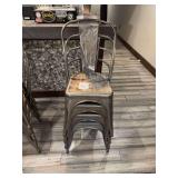 (4) Restaurants Chairs - Stackable