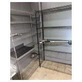 Two metal shelves