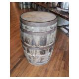 (1) Wooden Whiskey Barrel 22" x 35"
