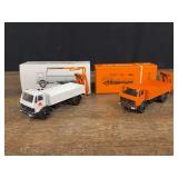 (2) 1/50 Mercedes Truck with Atlas Cranes NIB Conrad