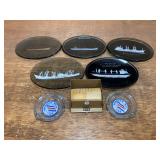 (8) Shipping Ashtrays + Card File